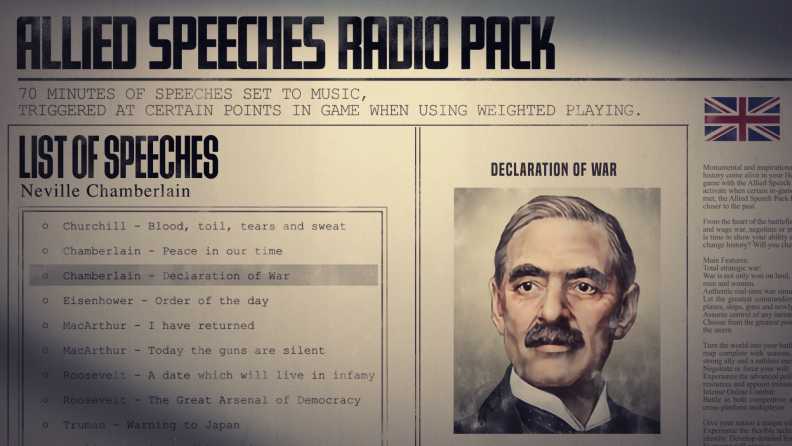 Hearts of Iron IV: Allied Speeches Pack Download CDKey_Screenshot 0