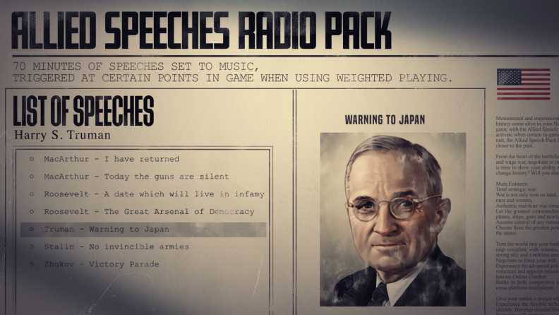Hearts of Iron IV: Allied Speeches Pack Download CDKey_Screenshot 6