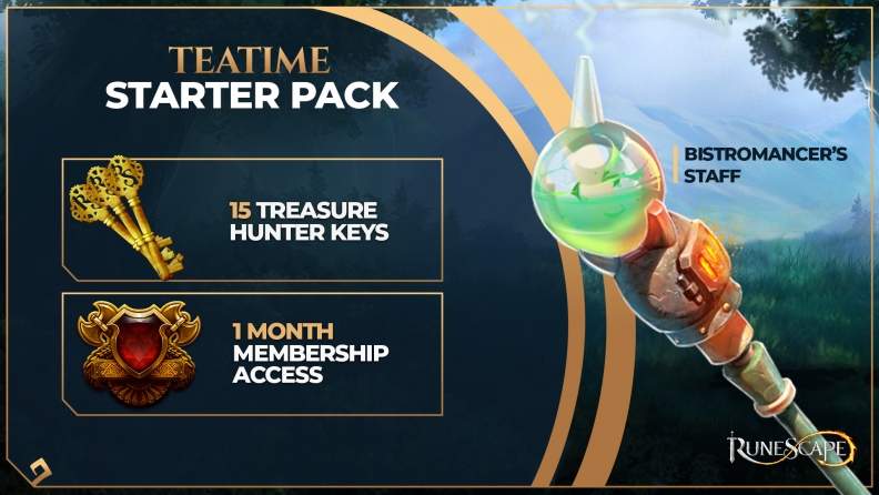 United States product data sample: RuneScape Teatime Starter Pack Release Date: 26 July 2021